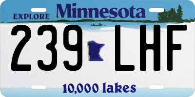 MN license plate 239LHF