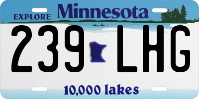 MN license plate 239LHG