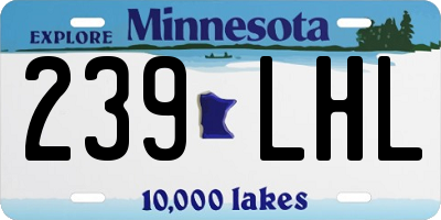 MN license plate 239LHL
