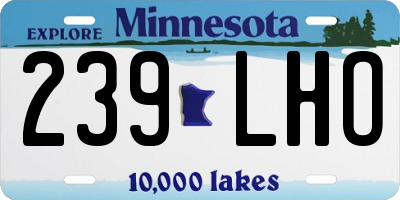 MN license plate 239LHO