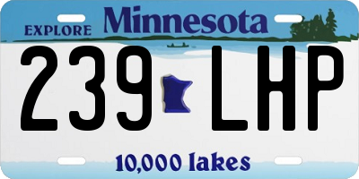 MN license plate 239LHP
