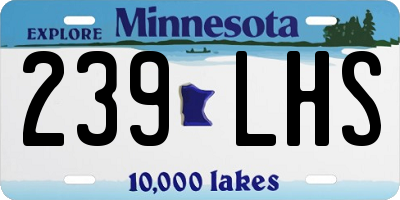 MN license plate 239LHS