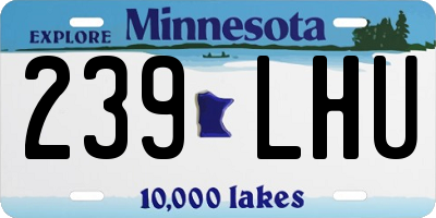 MN license plate 239LHU