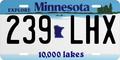 MN license plate 239LHX