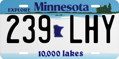 MN license plate 239LHY