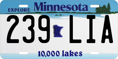 MN license plate 239LIA