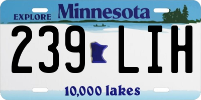 MN license plate 239LIH
