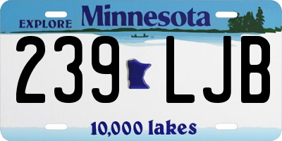 MN license plate 239LJB