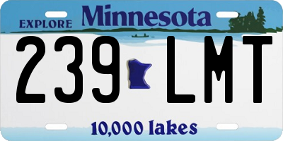 MN license plate 239LMT