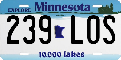 MN license plate 239LOS