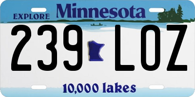MN license plate 239LOZ