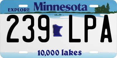 MN license plate 239LPA