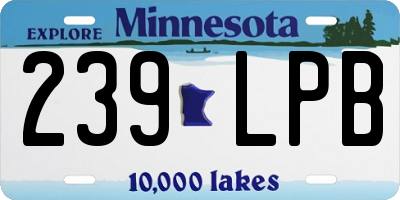 MN license plate 239LPB
