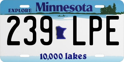 MN license plate 239LPE