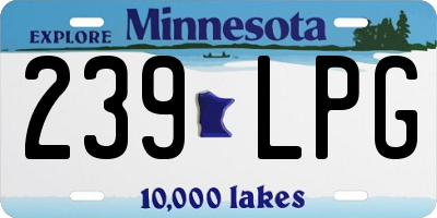 MN license plate 239LPG