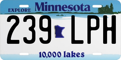 MN license plate 239LPH