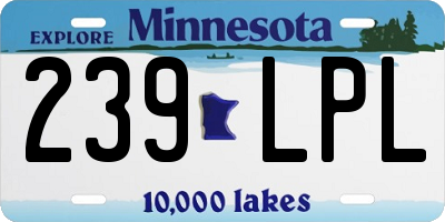 MN license plate 239LPL