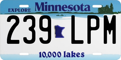 MN license plate 239LPM
