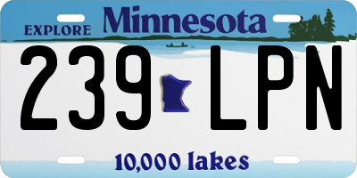 MN license plate 239LPN