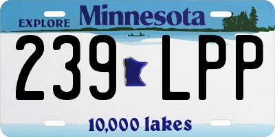 MN license plate 239LPP