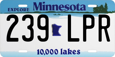 MN license plate 239LPR