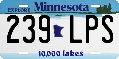 MN license plate 239LPS