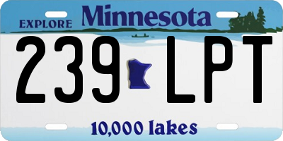 MN license plate 239LPT