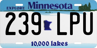 MN license plate 239LPU
