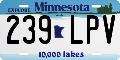 MN license plate 239LPV