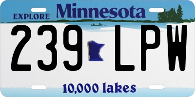 MN license plate 239LPW