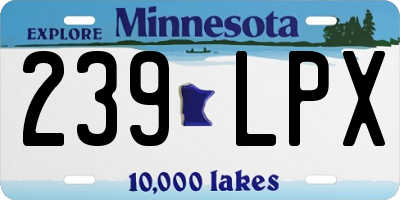 MN license plate 239LPX
