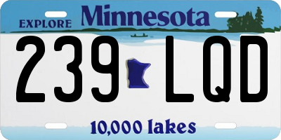 MN license plate 239LQD