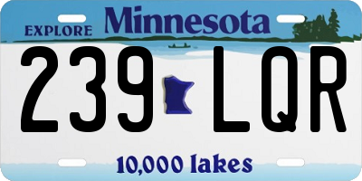 MN license plate 239LQR