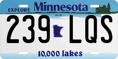 MN license plate 239LQS