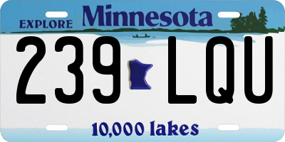 MN license plate 239LQU