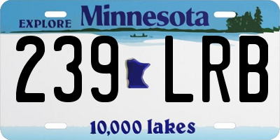 MN license plate 239LRB