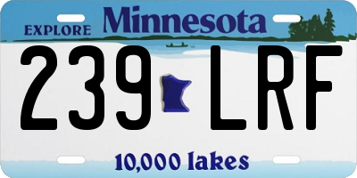 MN license plate 239LRF
