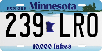 MN license plate 239LRO