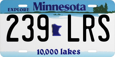MN license plate 239LRS