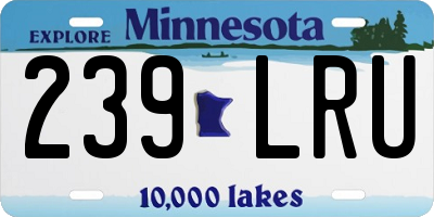 MN license plate 239LRU