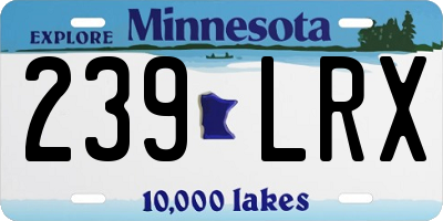 MN license plate 239LRX