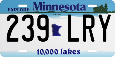 MN license plate 239LRY
