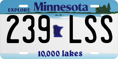 MN license plate 239LSS