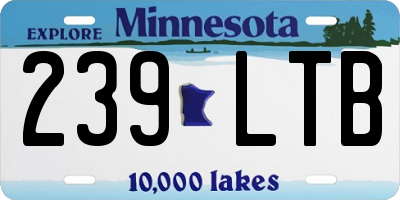 MN license plate 239LTB