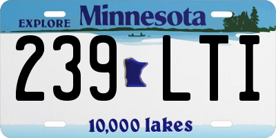 MN license plate 239LTI