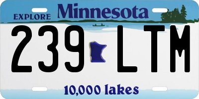 MN license plate 239LTM