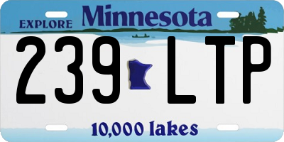 MN license plate 239LTP
