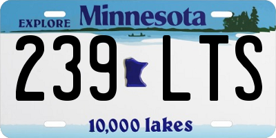 MN license plate 239LTS