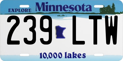 MN license plate 239LTW