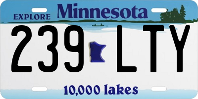 MN license plate 239LTY